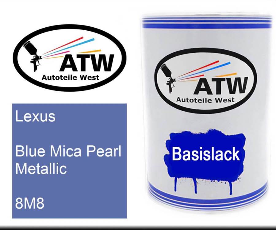 Lexus, Blue Mica Pearl Metallic, 8M8: 500ml Lackdose, von ATW Autoteile West.